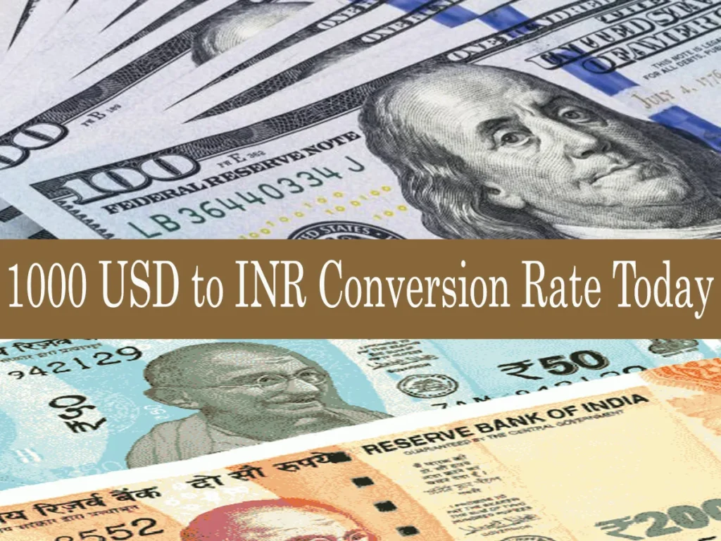 How much is 1000 USD in INR today? Popular 1000 USD to INR Conversion Rate Today