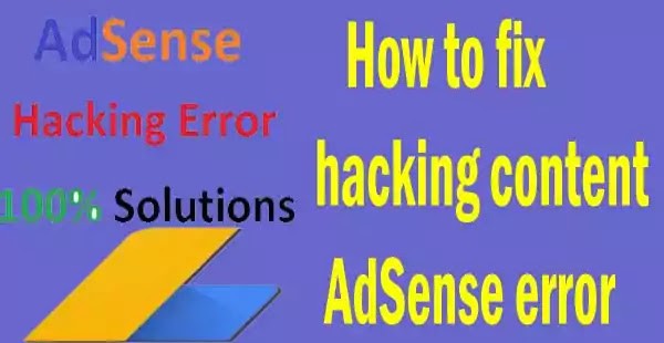 Adsense Error Hacking content