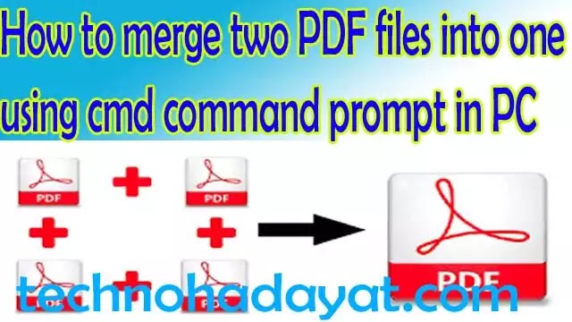 How to merge two PDF files into one using cmd