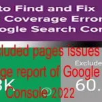 Fix Excluded pages issues of Google Search Console