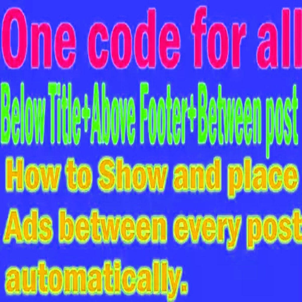 Place Ads each blogger posts automatically 