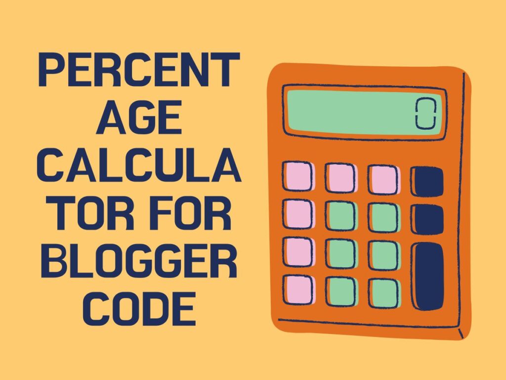 Percentage Calculator for Blogger Code