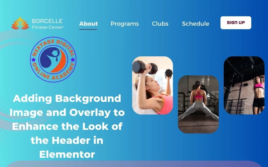 Adding Background Image and Overlay to Enhance the Look of the Header in Elementor