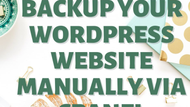 Backup Your WordPress Website Manually via cPanel