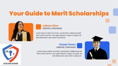 Blue and Orange Modern Scholarship Education Presentation