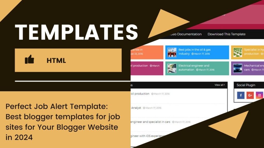 Perfect Job Alert Template: Best blogger templates for job sites for Your Blogger Website
