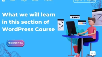 WordPress Basics: What we will learn in this section of WordPress Course