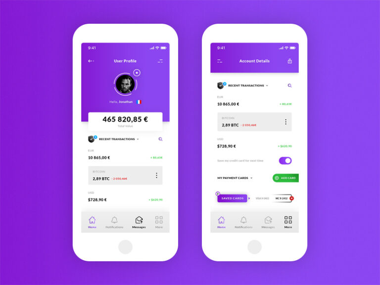 user profile account details ios app design d56